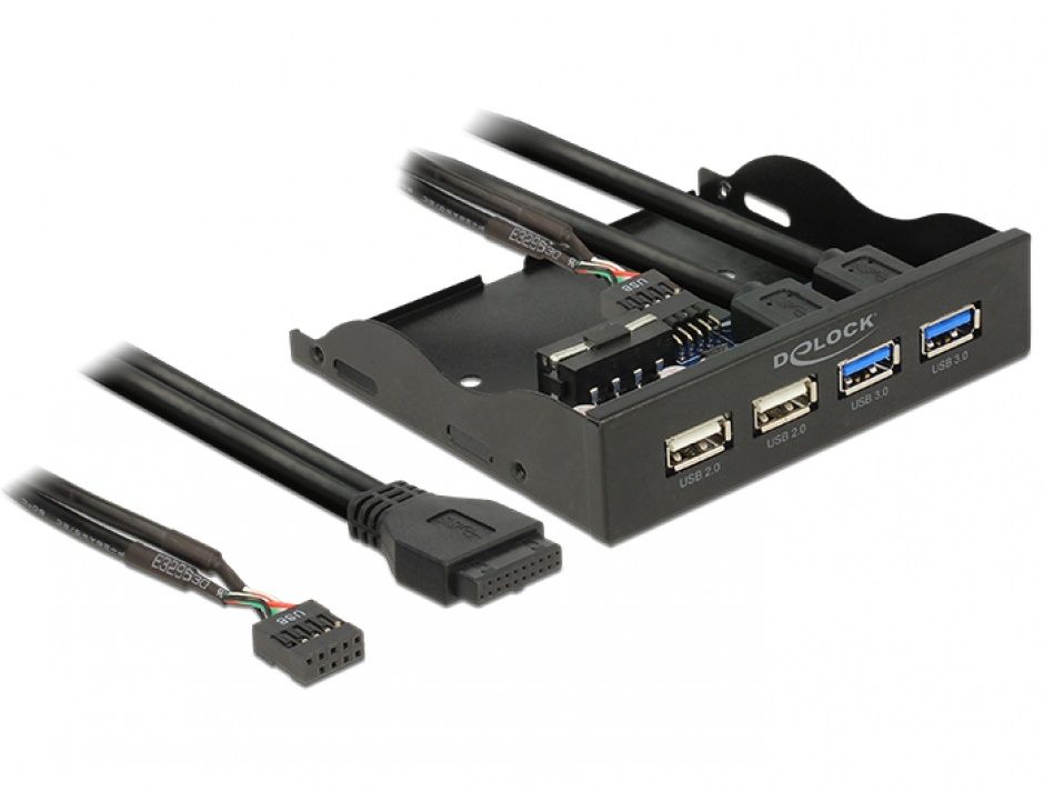 Imagine Front Panel 3.5" la 2 x USB 3.0 + 2 x USB 2.0, Delock 62701